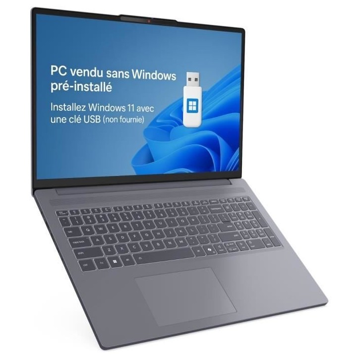PC portable LENOVO IdeaPad Slim 3 16IRH10 | Sans Windows - 16'' WUXGA IPS - Core i5-13420H - RAM 16 Go - SSD 512 Go + Sac a dos PC portable LENOVO IdeaPad Slim 3 16IRH10 | Sans Windows - 16'' WUXGA IPS - Core i5-13420H - RAM 16 Go - SSD 512 Go + Sac a dos