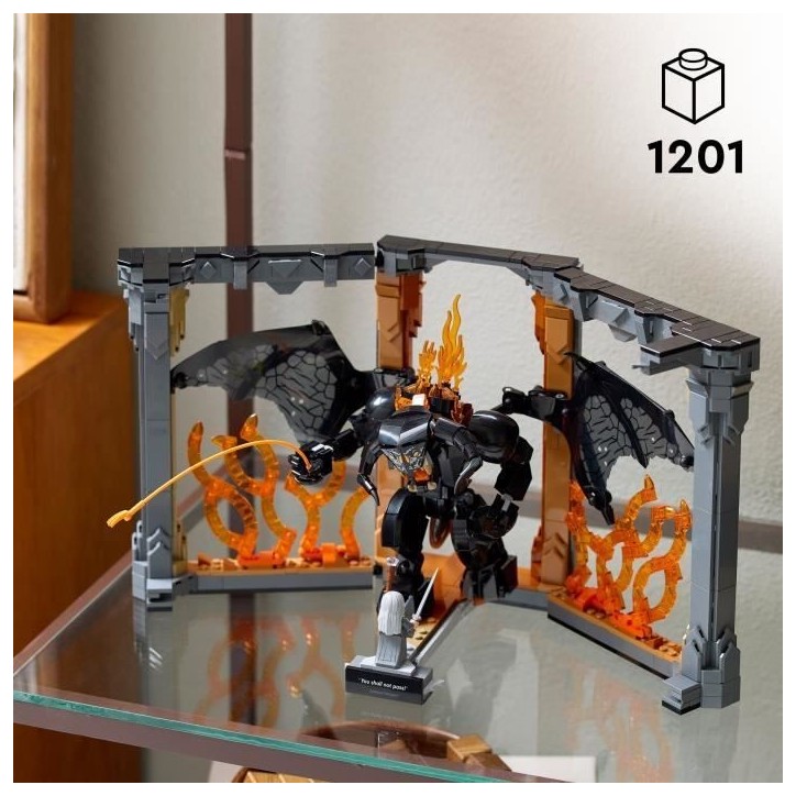 LEGO Icons Le Seigneur des Anneaux : Book Nook du Balrog - Set de Construction - Décoration pour Étagere DIY - Minifigurine de LEGO Icons Le Seigneur des Anneaux : Book Nook du Balrog - Set de Construction - Décoration pour Étagere DIY - Minifigurine de