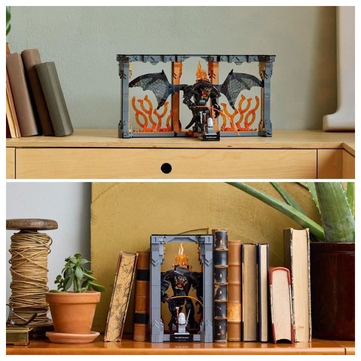 LEGO Icons Le Seigneur des Anneaux : Book Nook du Balrog - Set de Construction - Décoration pour Étagere DIY - Minifigurine de LEGO Icons Le Seigneur des Anneaux : Book Nook du Balrog - Set de Construction - Décoration pour Étagere DIY - Minifigurine de