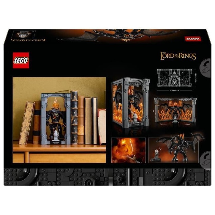 LEGO Icons Le Seigneur des Anneaux : Book Nook du Balrog - Set de Construction - Décoration pour Étagere DIY - Minifigurine de LEGO Icons Le Seigneur des Anneaux : Book Nook du Balrog - Set de Construction - Décoration pour Étagere DIY - Minifigurine de