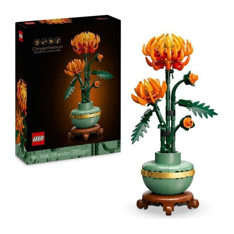 LEGO Icons 10368 Le Chrysantheme - Set de Décoration Florale a Constr LEGO Icons 10368 Le Chrysantheme - Set de Décoration Florale a Constr