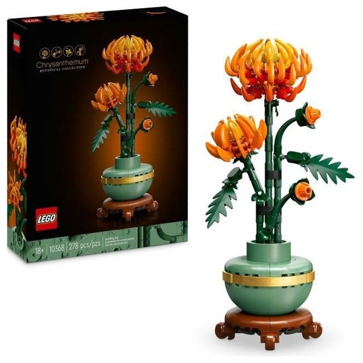 LEGO Icons 10368 Le Chrysantheme - Set de Décoration Florale a Construire Pour Adultes LEGO Icons 10368 Le Chrysantheme - Set de Décoration Florale a Construire Pour Adultes
