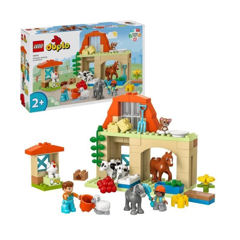 LEGO 10416 DUPLO Ma Ville Prendre Soin des Animaux de la Ferme, Jouet LEGO 10416 DUPLO Ma Ville Prendre Soin des Animaux de la Ferme, Jouet