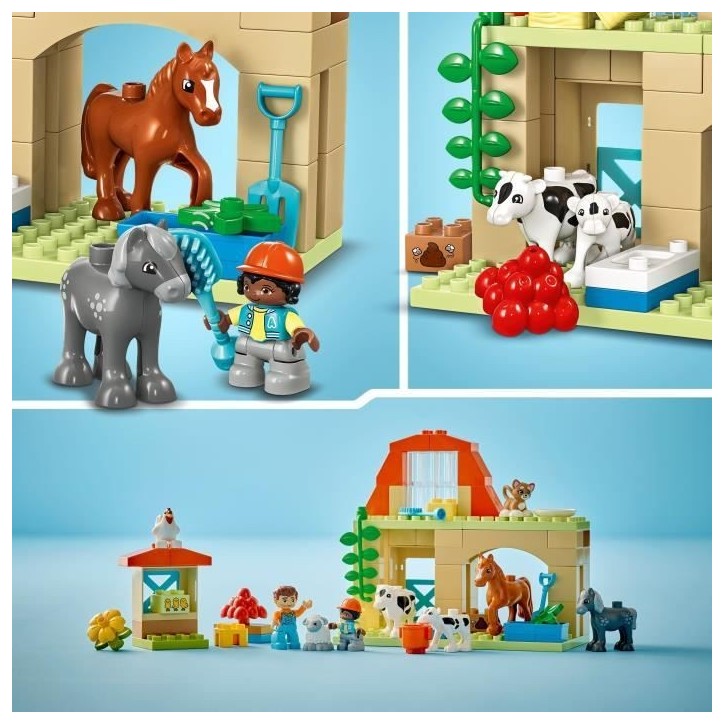 LEGO 10416 DUPLO Ma Ville Prendre Soin des Animaux de la Ferme, Jouet Éducatif pour Bébés, Maison, Figurines de Chevaux LEGO 10416 DUPLO Ma Ville Prendre Soin des Animaux de la Ferme, Jouet Éducatif pour Bébés, Maison, Figurines de Chevaux