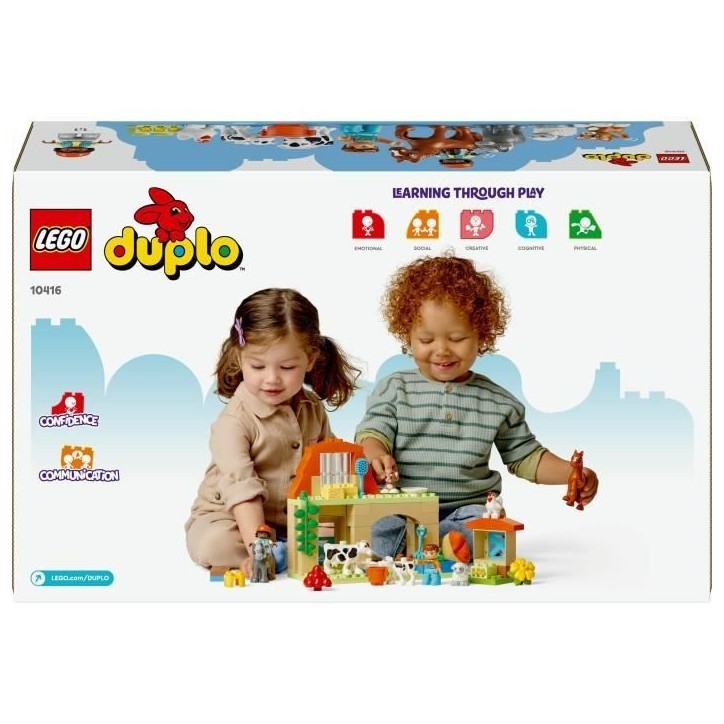 LEGO 10416 DUPLO Ma Ville Prendre Soin des Animaux de la Ferme, Jouet Éducatif pour Bébés, Maison, Figurines de Chevaux LEGO 10416 DUPLO Ma Ville Prendre Soin des Animaux de la Ferme, Jouet Éducatif pour Bébés, Maison, Figurines de Chevaux