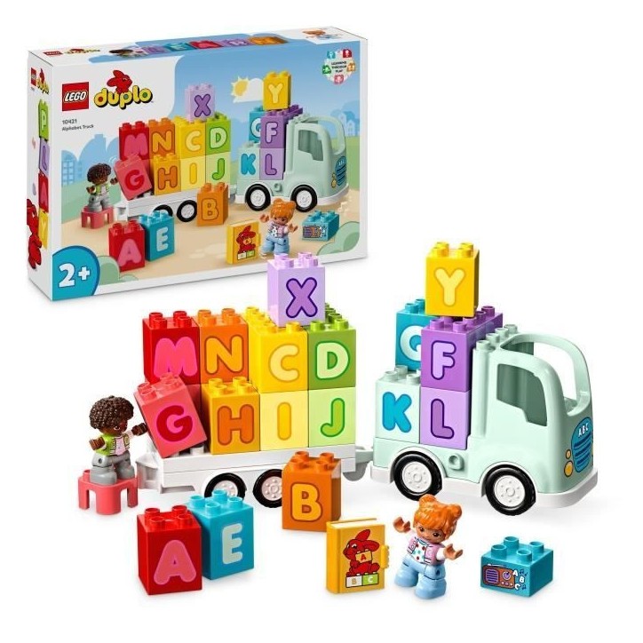 LEGO 10421 DUPLO Ma Ville Le Camion de l'Alphabet, Jouet d'Apprentissage de l'Alphabet pour Enfants Des 2 Ans LEGO 10421 DUPLO Ma Ville Le Camion de l'Alphabet, Jouet d'Apprentissage de l'Alphabet pour Enfants Des 2 Ans