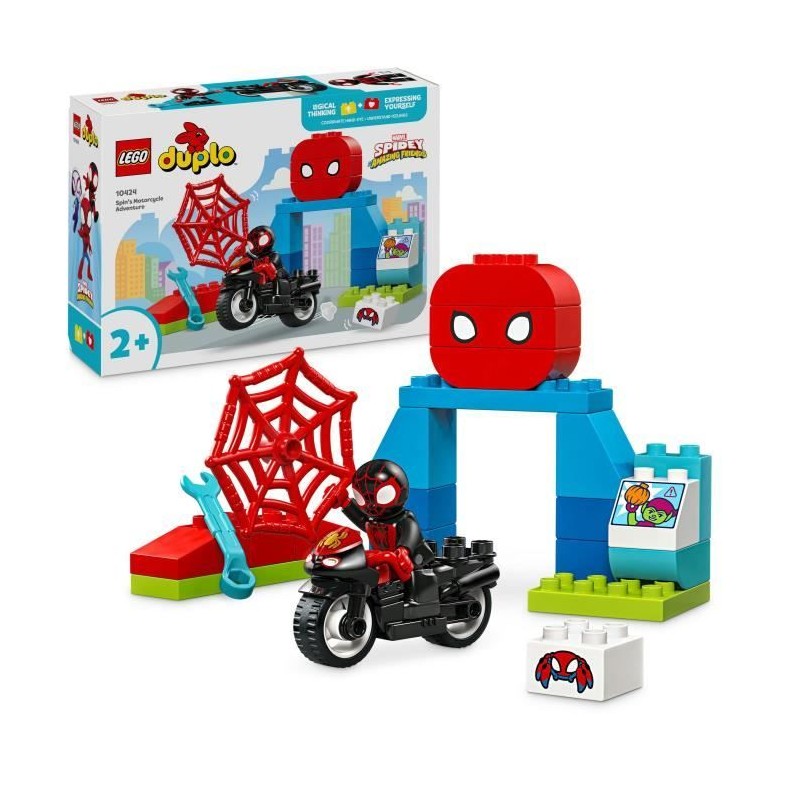 LEGO DUPLO Marvel 10424 L'aventure en moto de Spin - Jouet Spidey et s LEGO DUPLO Marvel 10424 L'aventure en moto de Spin - Jouet Spidey et s