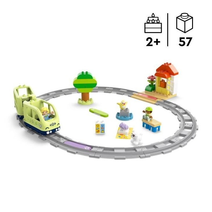 LEGO DUPLO Ma ville 10427 Le train d'aventures interactif - Jouets d'éveil des 2 ans