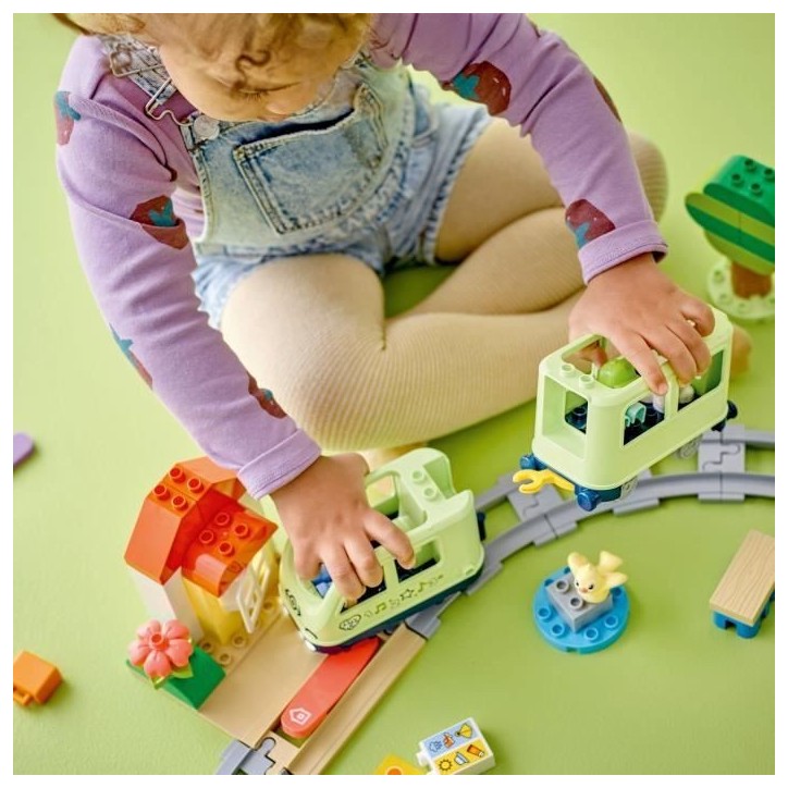LEGO DUPLO Ma ville 10427 Le train d'aventures interactif - Jouets d'éveil des 2 ans