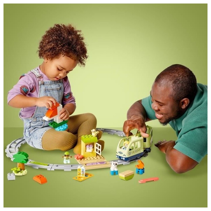 LEGO DUPLO Ma ville 10427 Le train d'aventures interactif - Jouets d'éveil des 2 ans