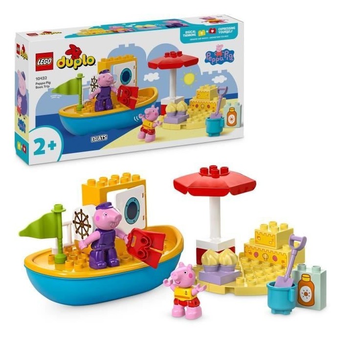LEGO DUPLO 10432 Le Voyage en Bateau de Peppa Pig - Set de Jeu de Bain pour Tout-petits