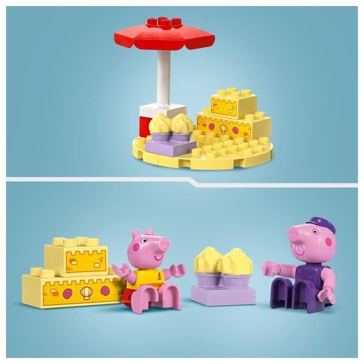 LEGO DUPLO 10432 Le Voyage en Bateau de Peppa Pig - Set de Jeu de Bain pour Tout-petits