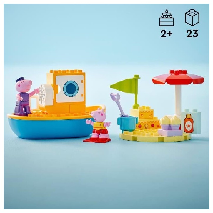 LEGO DUPLO 10432 Le Voyage en Bateau de Peppa Pig - Set de Jeu de Bain pour Tout-petits