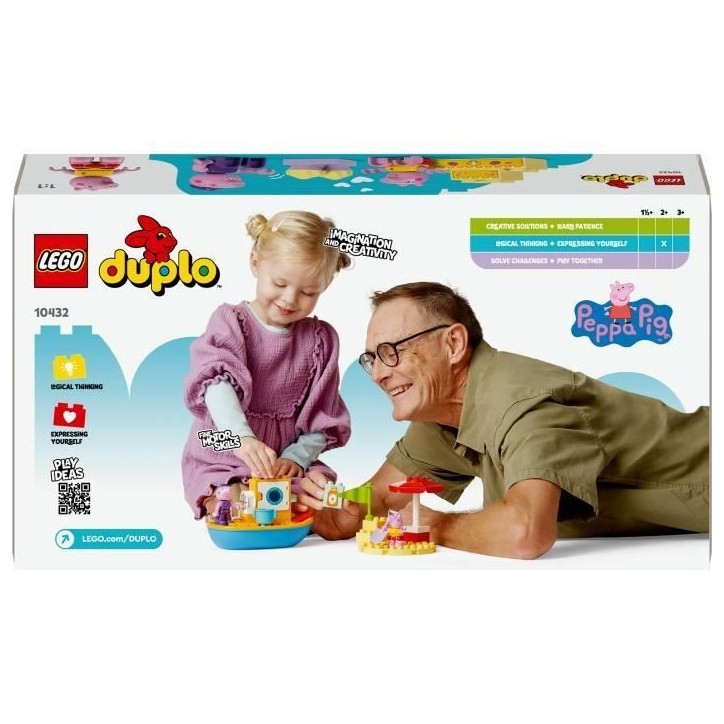 LEGO DUPLO 10432 Le Voyage en Bateau de Peppa Pig - Set de Jeu de Bain pour Tout-petits