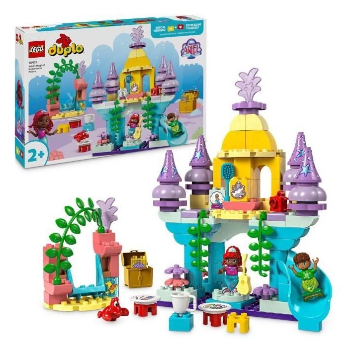 LEGO DUPLO | Disney 10435 Le palais sous-marin magique d'Ariel - Poupée La Petite Sirene LEGO DUPLO | Disney 10435 Le palais sous-marin magique d'Ariel - Poupée La Petite Sirene