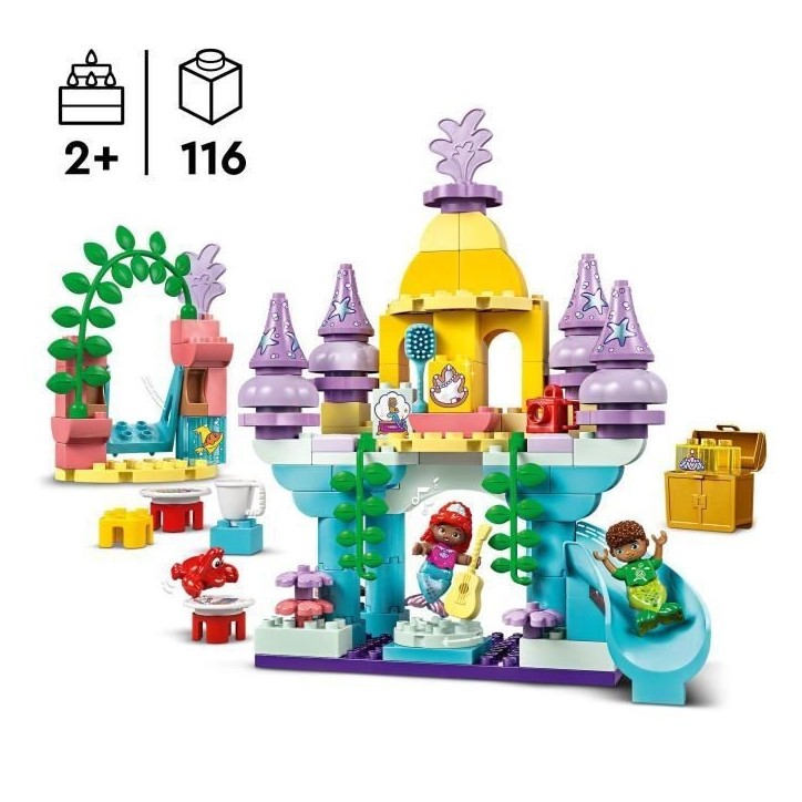 LEGO DUPLO | Disney 10435 Le palais sous-marin magique d'Ariel - Poupée La Petite Sirene LEGO DUPLO | Disney 10435 Le palais sous-marin magique d'Ariel - Poupée La Petite Sirene