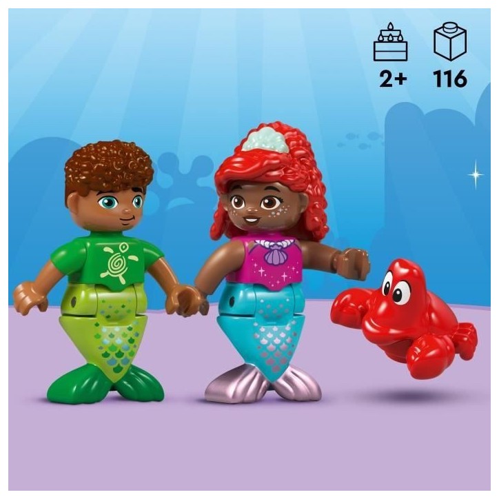 LEGO DUPLO | Disney 10435 Le palais sous-marin magique d'Ariel - Poupée La Petite Sirene LEGO DUPLO | Disney 10435 Le palais sous-marin magique d'Ariel - Poupée La Petite Sirene