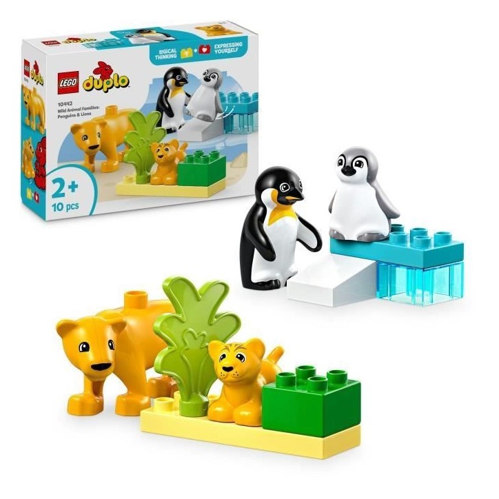 LEGO DUPLO Ma ville 10442 Familles d'animaux sauvages : pingouins et lions - Jeux d'éveil LEGO DUPLO Ma ville 10442 Familles d'animaux sauvages : pingouins et lions - Jeux d'éveil