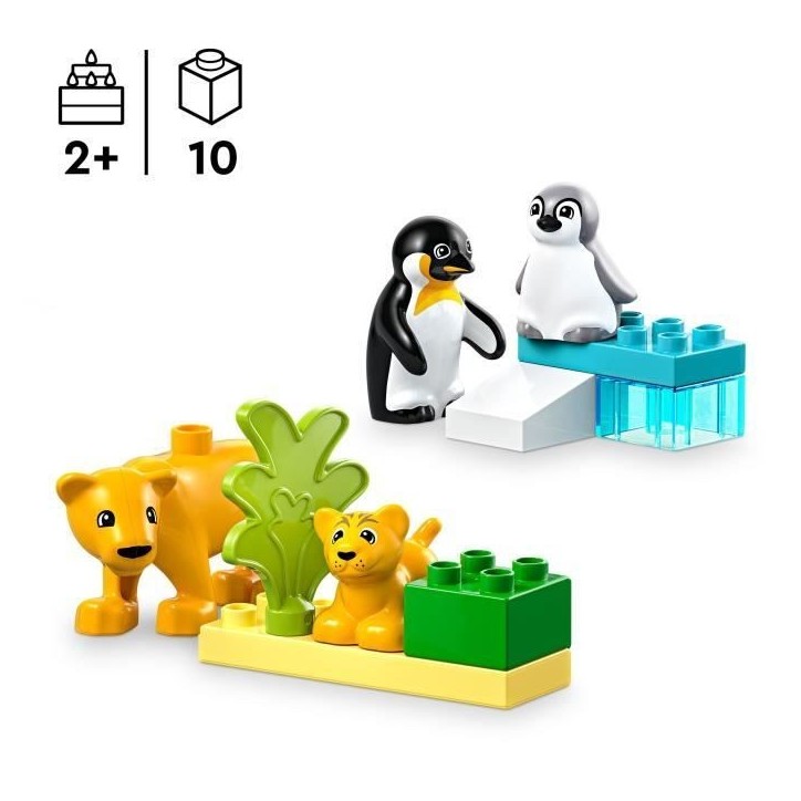 LEGO DUPLO Ma ville 10442 Familles d'animaux sauvages : pingouins et lions - Jeux d'éveil LEGO DUPLO Ma ville 10442 Familles d'animaux sauvages : pingouins et lions - Jeux d'éveil