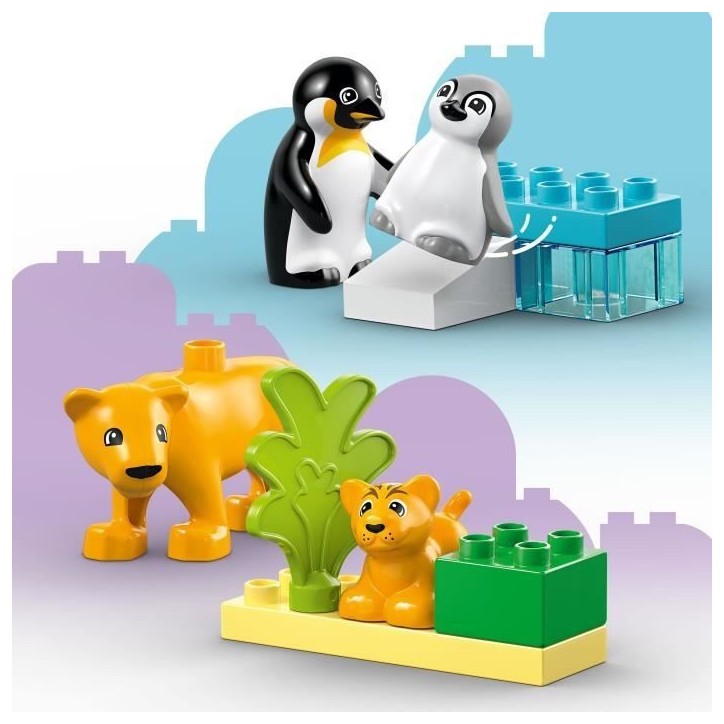 LEGO DUPLO Ma ville 10442 Familles d'animaux sauvages : pingouins et lions - Jeux d'éveil LEGO DUPLO Ma ville 10442 Familles d'animaux sauvages : pingouins et lions - Jeux d'éveil