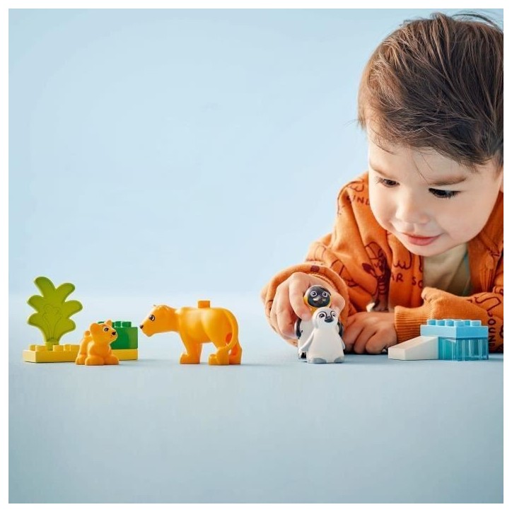 LEGO DUPLO Ma ville 10442 Familles d'animaux sauvages : pingouins et lions - Jeux d'éveil LEGO DUPLO Ma ville 10442 Familles d'animaux sauvages : pingouins et lions - Jeux d'éveil