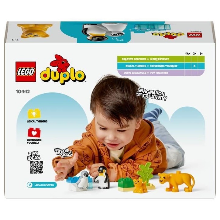 LEGO DUPLO Ma ville 10442 Familles d'animaux sauvages : pingouins et lions - Jeux d'éveil LEGO DUPLO Ma ville 10442 Familles d'animaux sauvages : pingouins et lions - Jeux d'éveil
