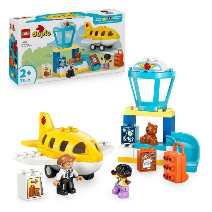 LEGO DUPLO Ma Ville 10443 Premiere Fois A l'Aéroport - Jouet De Construction Des 2 Ans