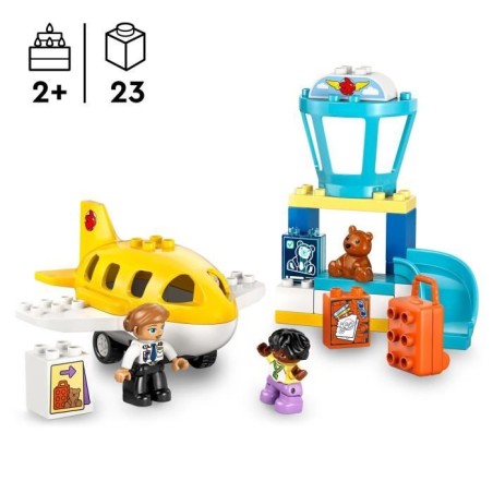 LEGO DUPLO Ma Ville 10443 Premiere Fois A l'Aéroport - Jouet De Construction Des 2 Ans