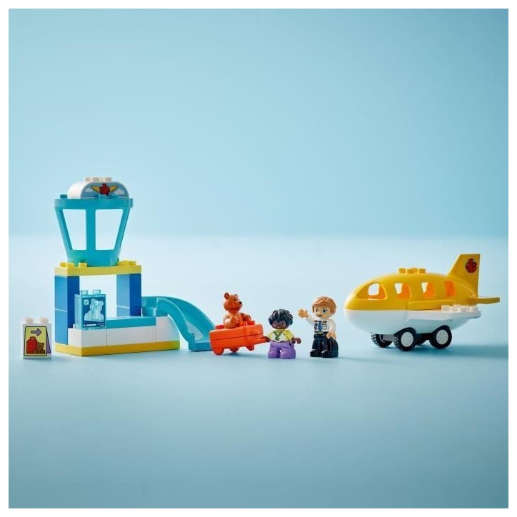 LEGO DUPLO Ma Ville 10443 Premiere Fois A l'Aéroport - Jouet De Construction Des 2 Ans