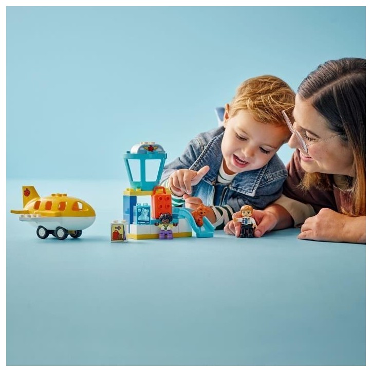 LEGO DUPLO Ma Ville 10443 Premiere Fois A l'Aéroport - Jouet De Construction Des 2 Ans