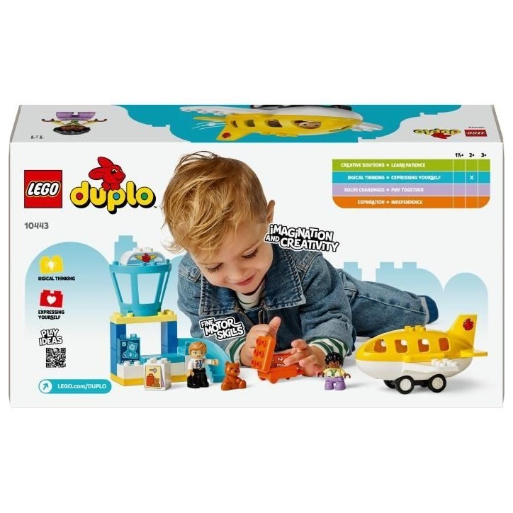 LEGO DUPLO Ma Ville 10443 Premiere Fois A l'Aéroport - Jouet De Construction Des 2 Ans