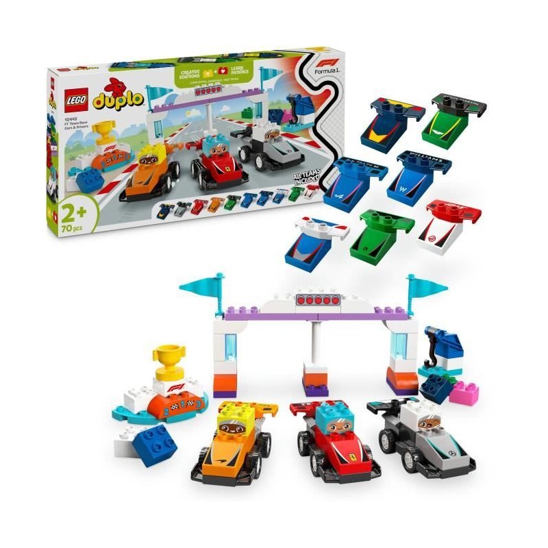 LEGO DUPLO Ma ville 10445 Voitures de course et pilotes d'une écurie LEGO DUPLO Ma ville 10445 Voitures de course et pilotes d'une écurie