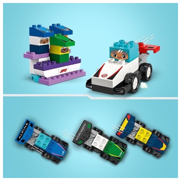 LEGO DUPLO Ma ville 10445 Voitures de course et pilotes d'une écurie de F1 - Jouet 2 ans