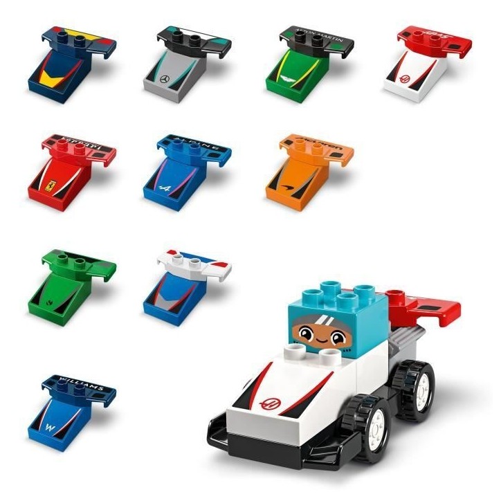 LEGO DUPLO Ma ville 10445 Voitures de course et pilotes d'une écurie de F1 - Jouet 2 ans