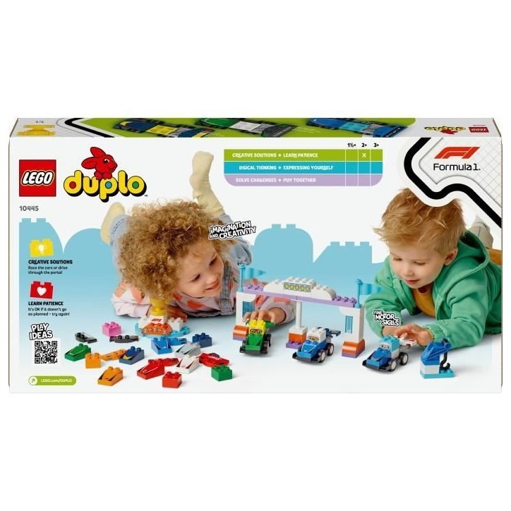 LEGO DUPLO Ma ville 10445 Voitures de course et pilotes d'une écurie de F1 - Jouet 2 ans