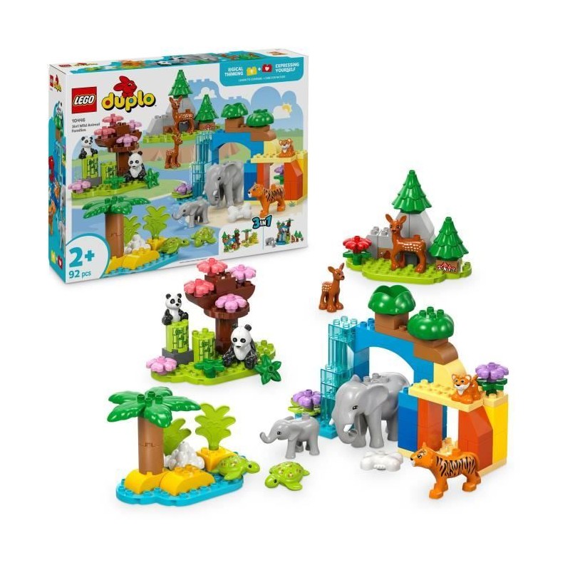 LEGO DUPLO Ma ville 10446 Familles d'animaux sauvages 3-en-1 - Jeux d' LEGO DUPLO Ma ville 10446 Familles d'animaux sauvages 3-en-1 - Jeux d'