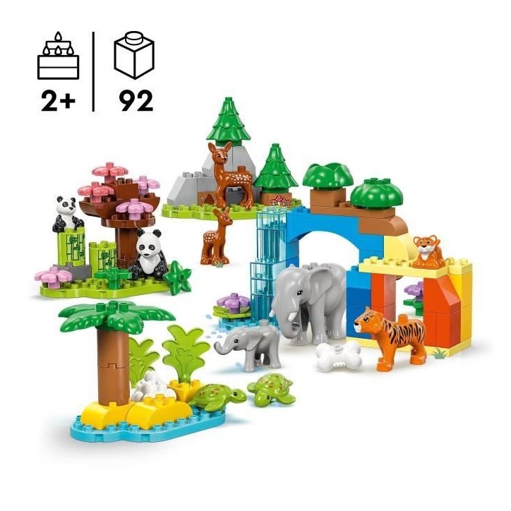 LEGO DUPLO Ma ville 10446 Familles d'animaux sauvages 3-en-1 - Jeux d'éveil avec animaux