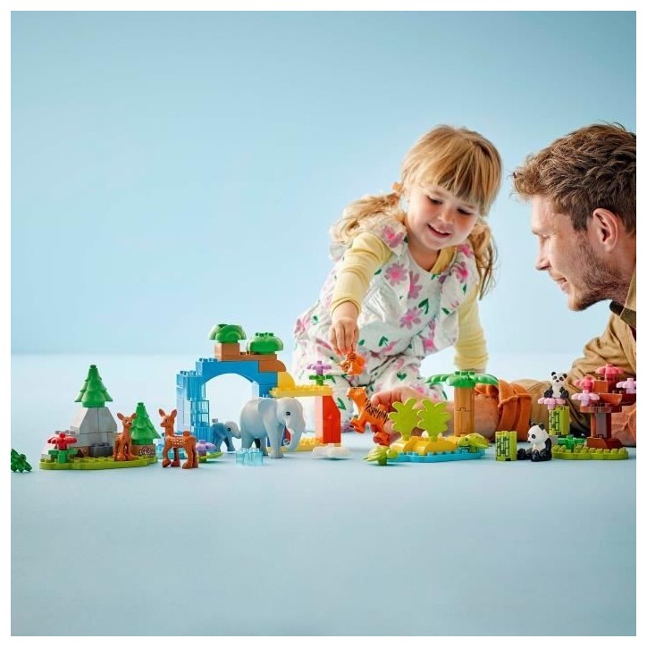LEGO DUPLO Ma ville 10446 Familles d'animaux sauvages 3-en-1 - Jeux d'éveil avec animaux