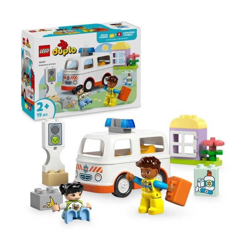 LEGO DUPLO 10447 L'ambulance et le chauffeur - Jouet interactif pour l LEGO DUPLO 10447 L'ambulance et le chauffeur - Jouet interactif pour l