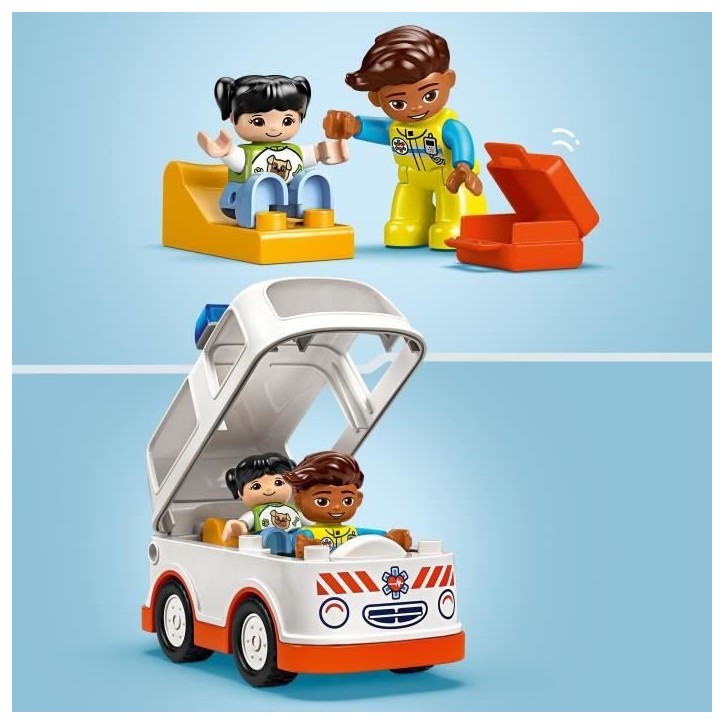 LEGO DUPLO 10447 L'ambulance et le chauffeur - Jouet interactif pour les enfants des 2 ans LEGO DUPLO 10447 L'ambulance et le chauffeur - Jouet interactif pour les enfants des 2 ans