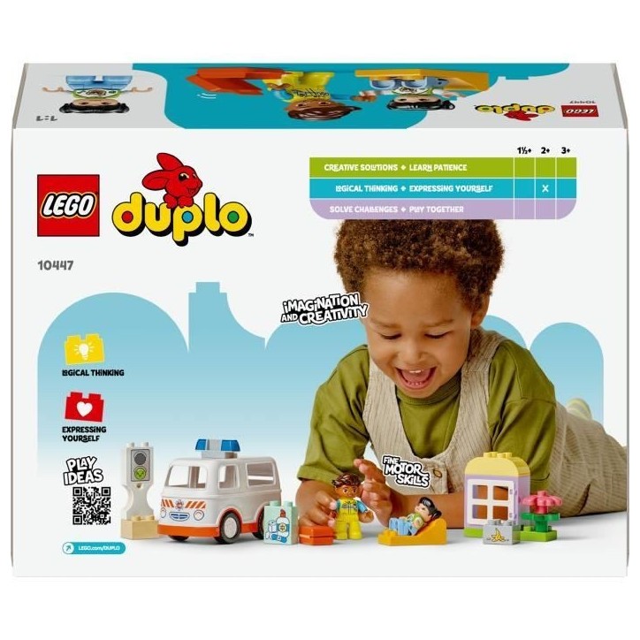 LEGO DUPLO 10447 L'ambulance et le chauffeur - Jouet interactif pour les enfants des 2 ans LEGO DUPLO 10447 L'ambulance et le chauffeur - Jouet interactif pour les enfants des 2 ans