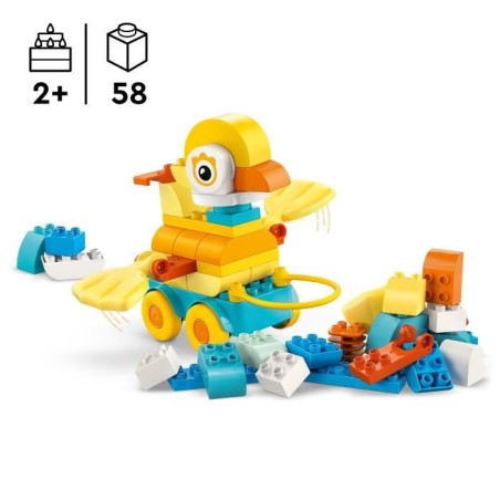 LEGO DUPLO Ma Ville 10448 Animaux Sur Roues 3-En-1 - Jeu De Construction Des 2 Ans – Chien