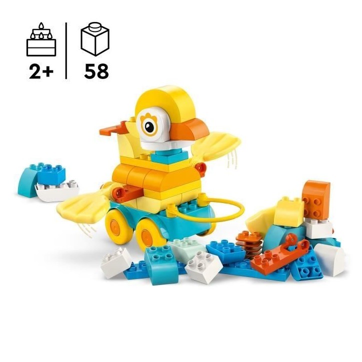 LEGO DUPLO Ma Ville 10448 Animaux Sur Roues 3-En-1 - Jeu De Construction Des 2 Ans – Chien