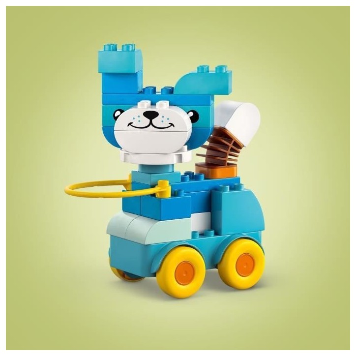 LEGO DUPLO Ma Ville 10448 Animaux Sur Roues 3-En-1 - Jeu De Construction Des 2 Ans – Chien