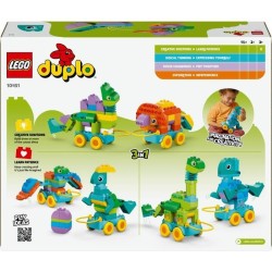 LEGO DUPLO Ma Ville 10451 Dinosaures sur Roues 3-en-1 - Jeu d'éveil d