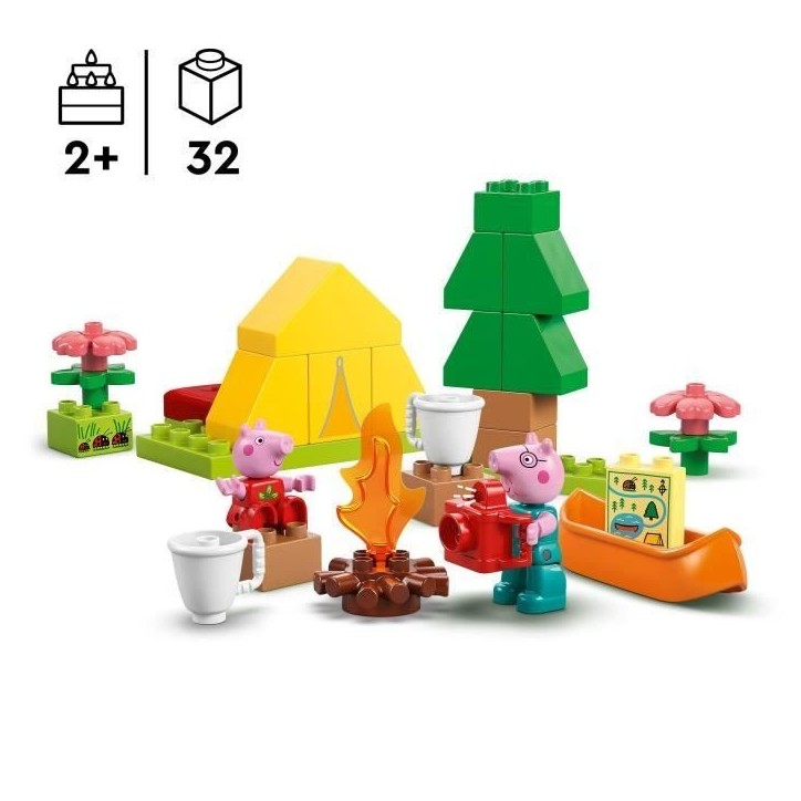 LEGO DUPLO Peppa Pig 10452 Les Vacances au Camping - Jeu de construction des 2 ans LEGO DUPLO Peppa Pig 10452 Les Vacances au Camping - Jeu de construction des 2 ans