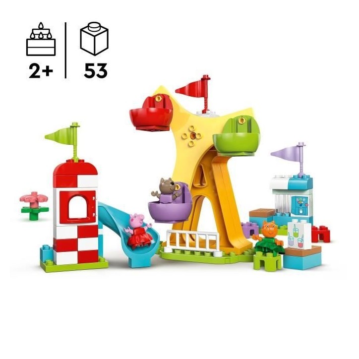 LEGO DUPLO Peppa Pig 10453 La Fete Foraine - Jeu de construction pour enfants des 2 ans