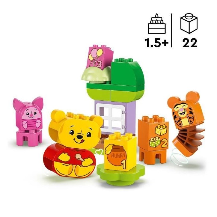 LEGO DUPLO | Disney 10457 L'Anniversaire de Winnie l'Ourson - Jeu de construction 18 mois