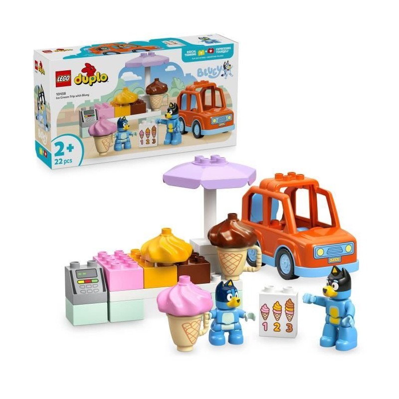 LEGO DUPLO 10458 Visite chez le Marchand de Glace avec Bluey - Jeu de LEGO DUPLO 10458 Visite chez le Marchand de Glace avec Bluey - Jeu de