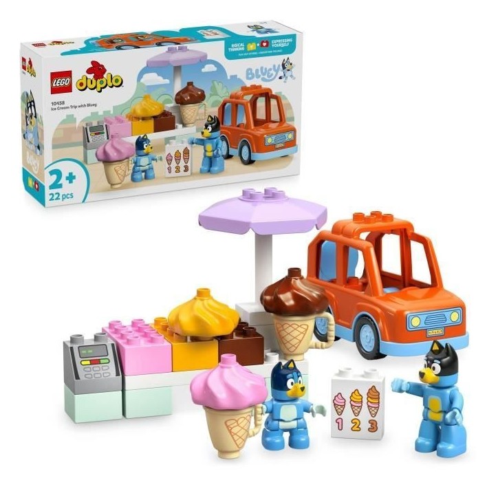 LEGO DUPLO 10458 Visite chez le Marchand de Glace avec Bluey - Jeu de Construction 2 ans LEGO DUPLO 10458 Visite chez le Marchand de Glace avec Bluey - Jeu de Construction 2 ans